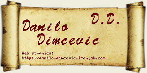 Danilo Dimčević vizit kartica